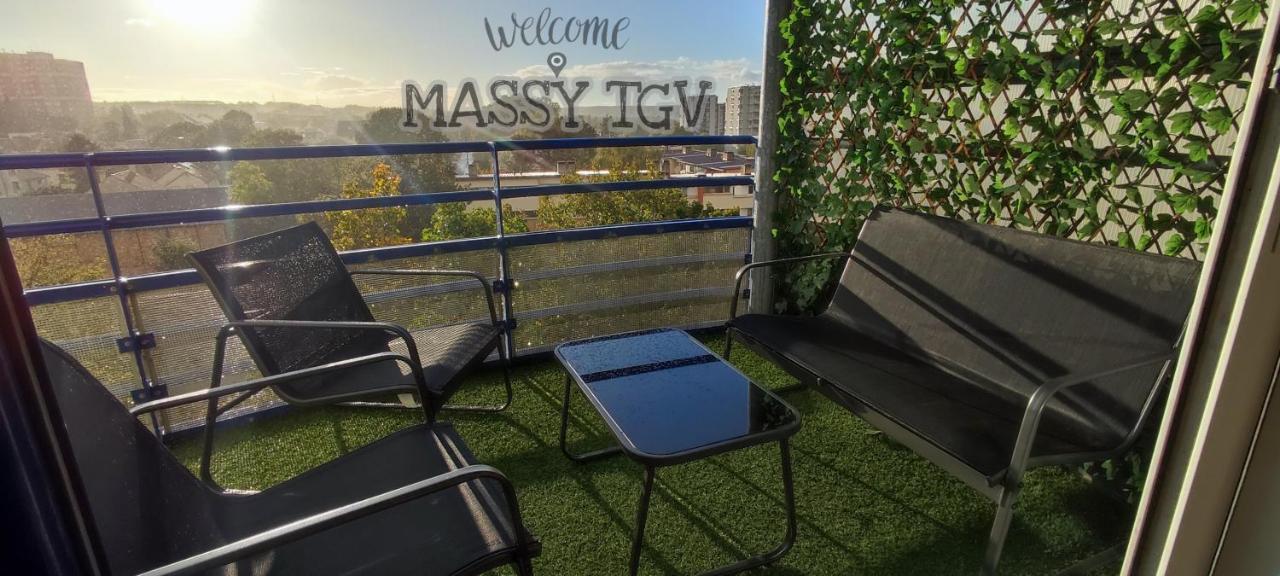 T4 Massy Tgv By Beds4Wanderlust - 80M2 Avec Terrasse Et Bureau - Proche Coulee Verte - Ideal Pro Ou Famille Luaran gambar