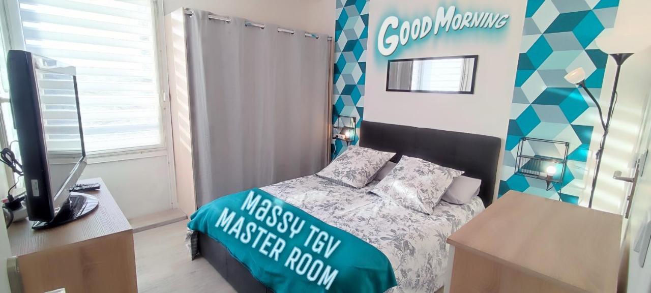 T4 Massy Tgv By Beds4Wanderlust - 80M2 Avec Terrasse Et Bureau - Proche Coulee Verte - Ideal Pro Ou Famille Luaran gambar